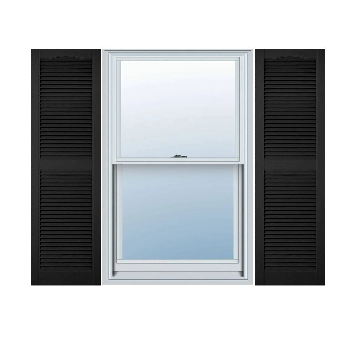 Black Vinyl Open Louver Shutters N10774