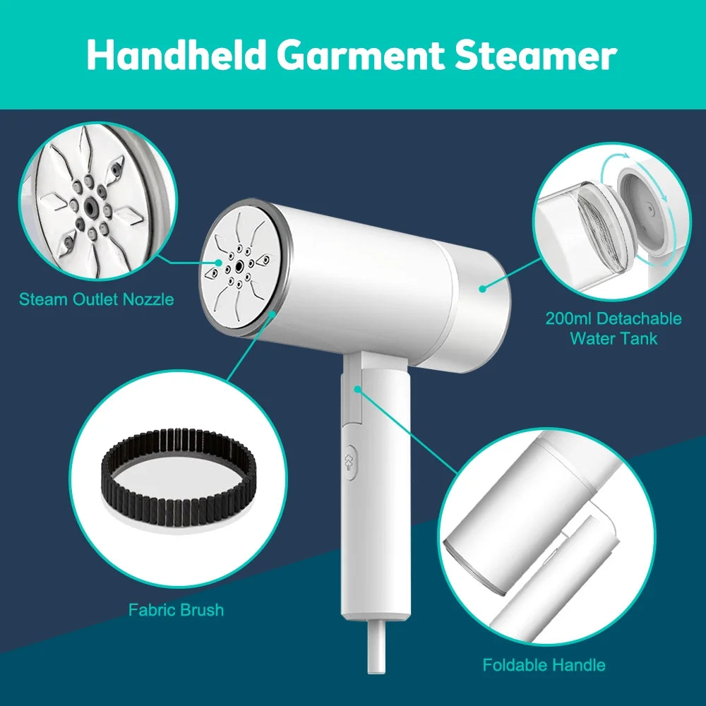 Foldable Handheld Fabric Steamer 1200W 200ml N576438