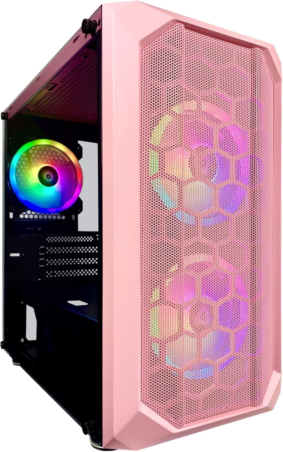 Micro-ATX Gaming Case with Tempered Glass Panel, Black Frame Y928