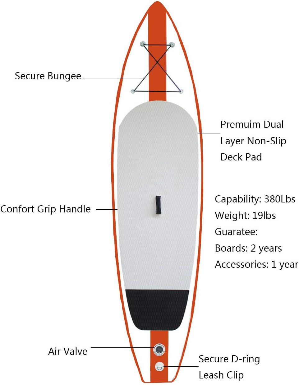 Inflatable 11'×33×6 SUP Stand Up Paddle Board N2281