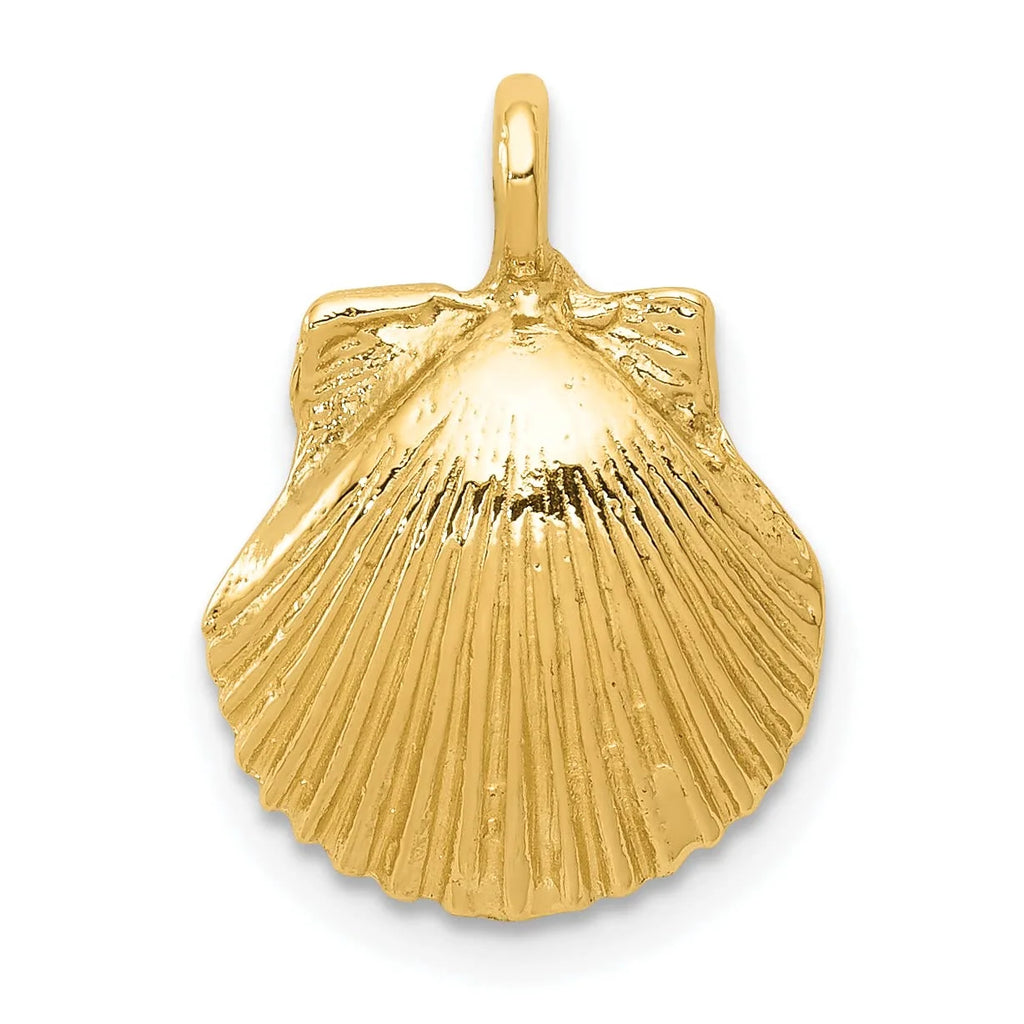 10K Yellow Gold Seashell Pendant C434