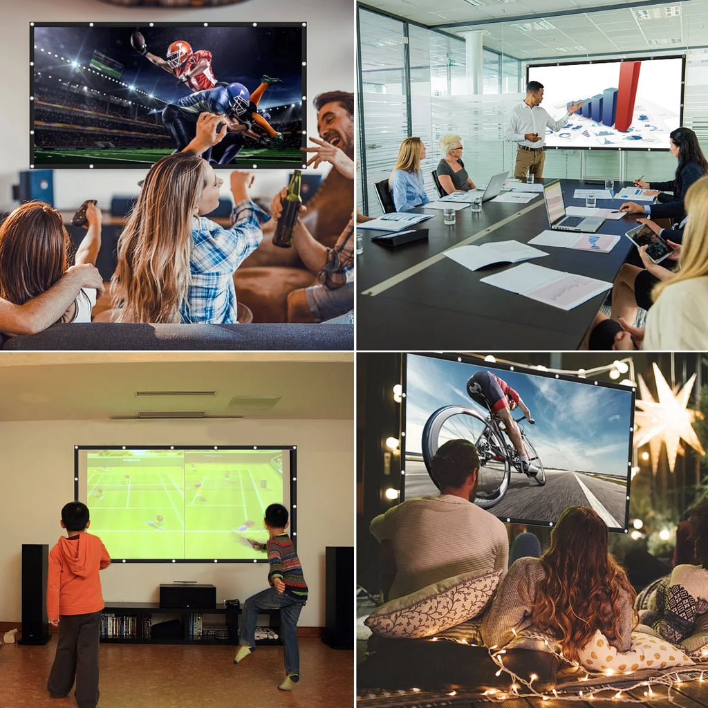 120 inch 16:9 HD Foldable Anti-Crease Portable Projector Screen M508