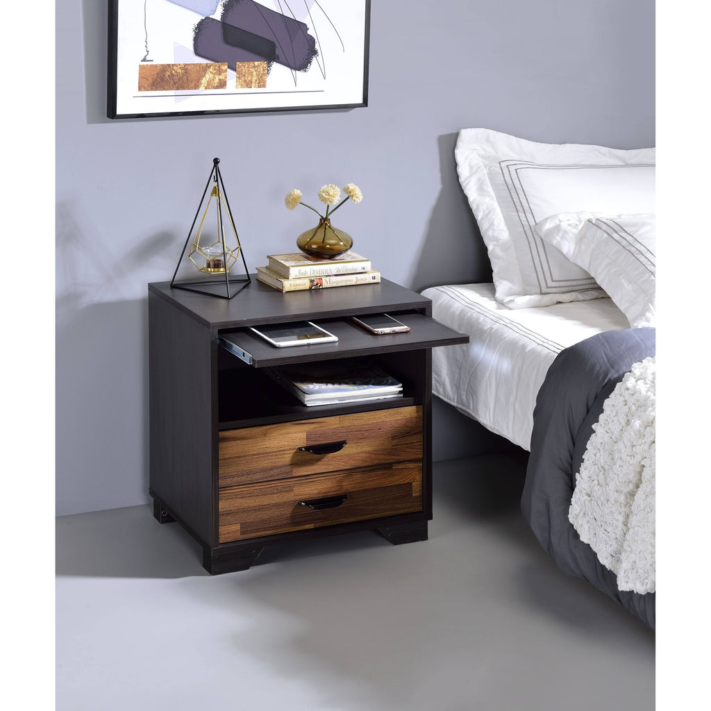 Walnut & Espresso Accent Table Q2134