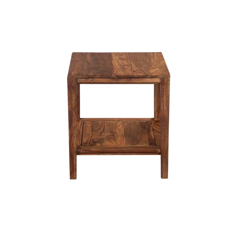 Sheesham Wood End Table Natural Finish Set of 2 X48121