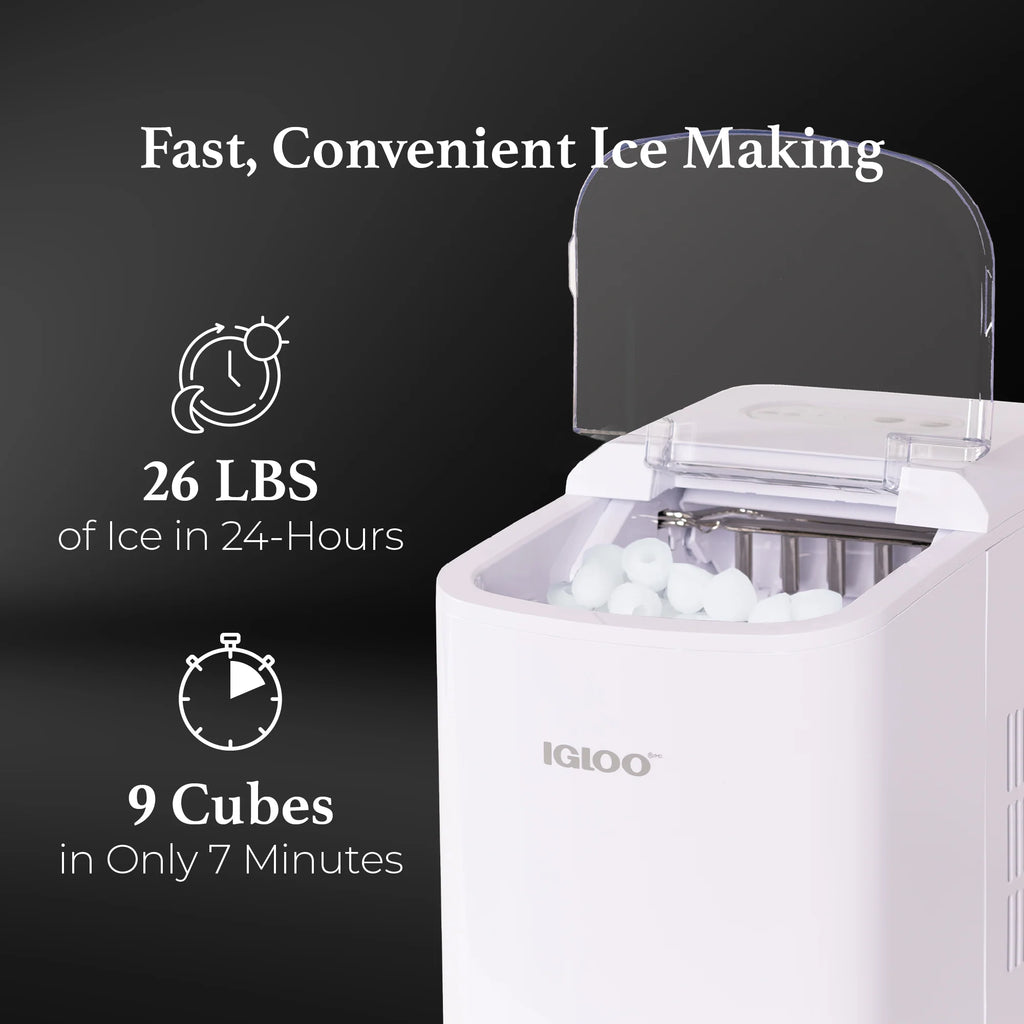 Automatic Portable Countertop Ice Maker Machine White W5036
