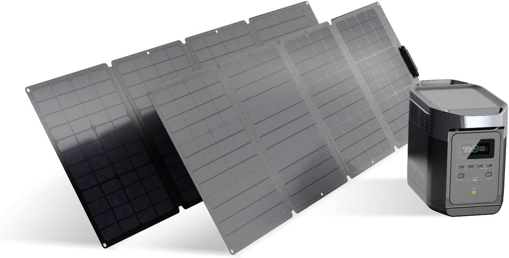 1260Wh Solar Generator with 2 110W Solar Panel, 1800W AC Outlets, Portable Power Station D83252
