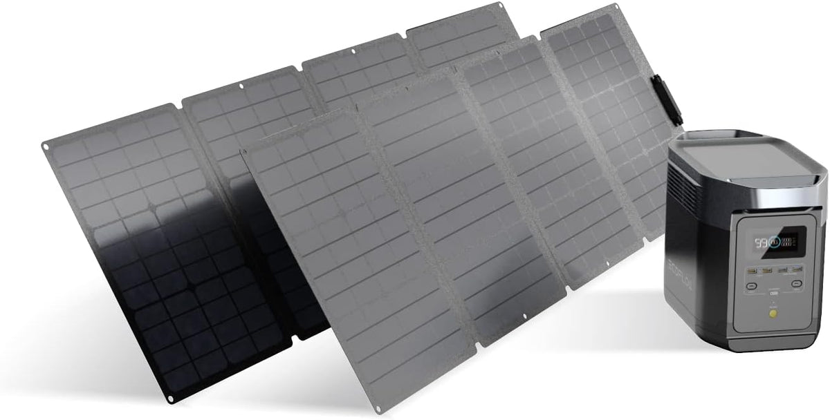 1260Wh Solar Generator with 2 110W Solar Panel, 1800W AC Outlets, Portable Power Station D83252