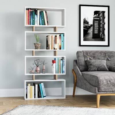 White Oak Geometric Bookcase H212918