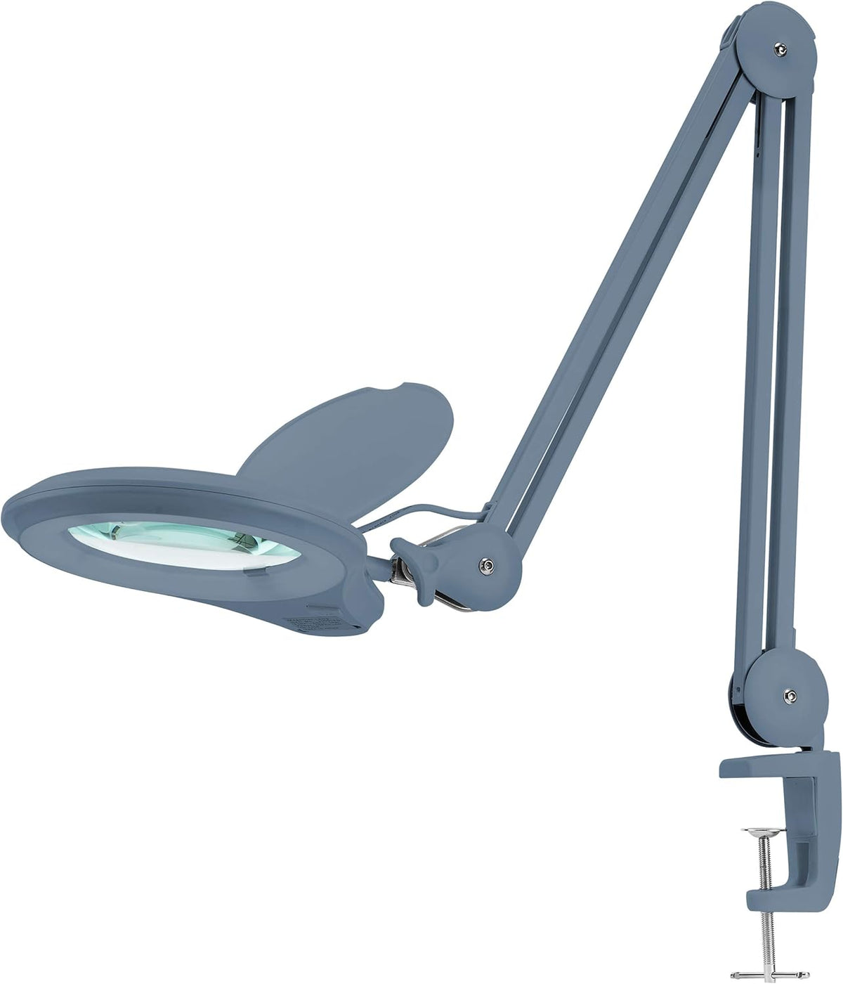 1,200 Lumens Super LED Magnifying Lamp with Clamp, 5 Diopter, Dimmable, 5 Inches Lens, White O686