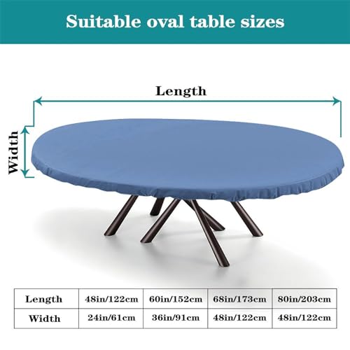 Brown Oval Polyester Tablecloth for 48" x 80" Oval Table H967772