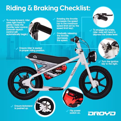 Electric Mini Bike with 14in Tire, 24V 8Ah Battery O31498