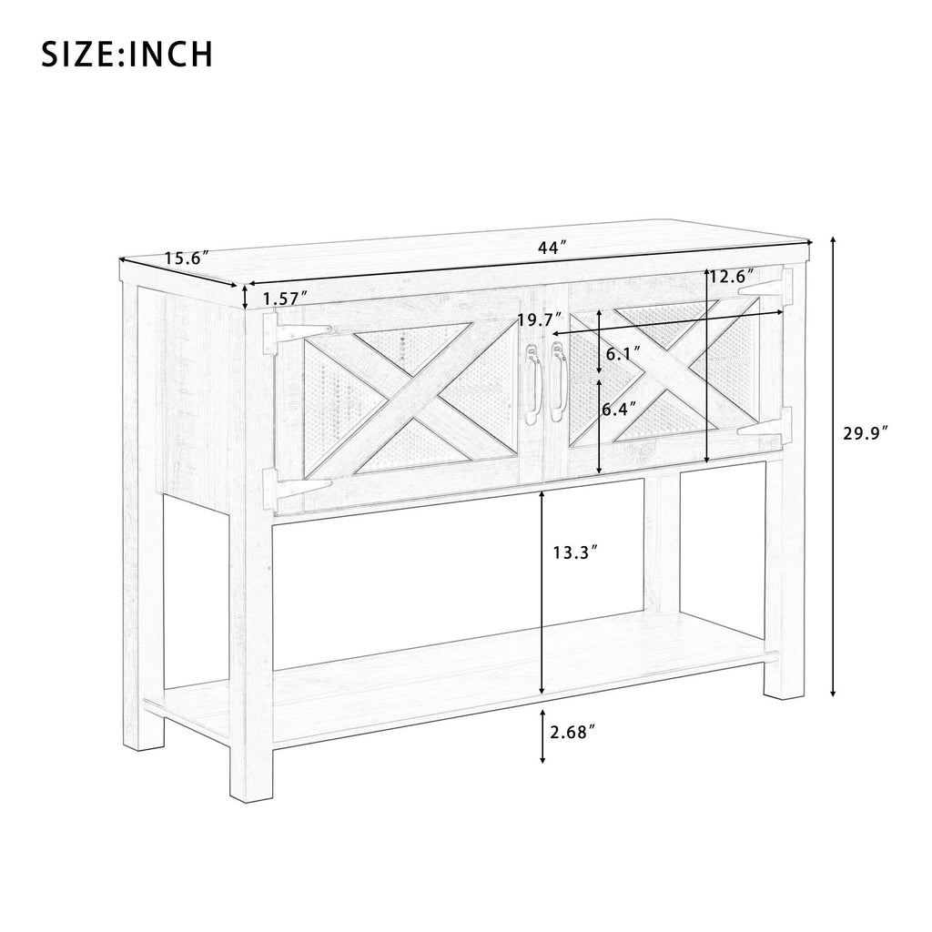 44x22 TV Stand Console with Storage and Shelf W4971