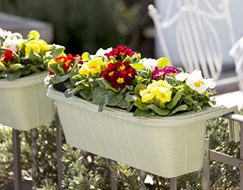 23.5" Adjustable Railing Planter, White I982306