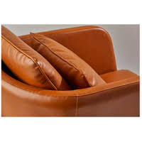 Camel Brown Distressed PU Leather Chair J5152
