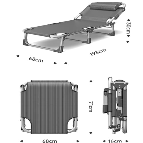 Blue Portable Folding Camping Cot with Mattress and Pillow M331