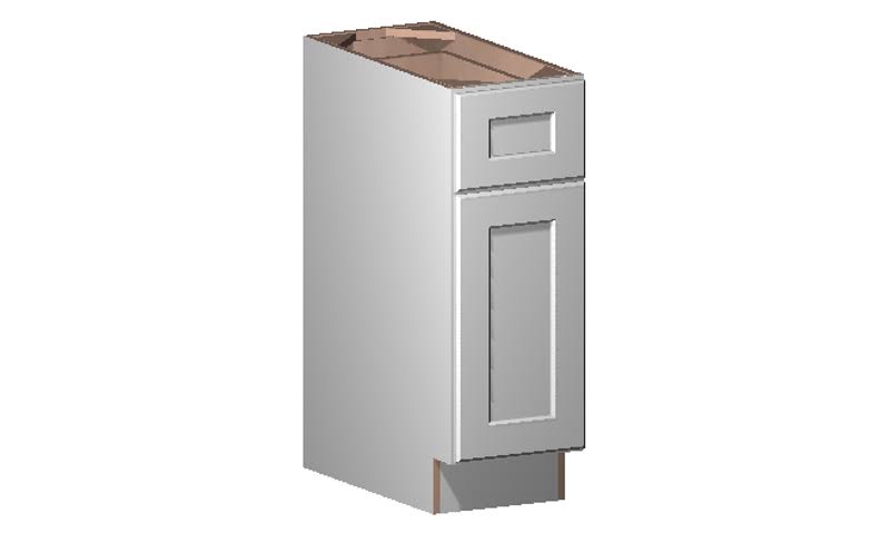 White 1 Door 1 Drawer 1 Shelf Base Cabinet A212