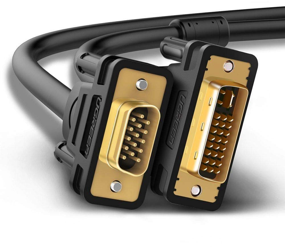 DVI I to VGA Cable Male to Male 1080P 5FT O608895