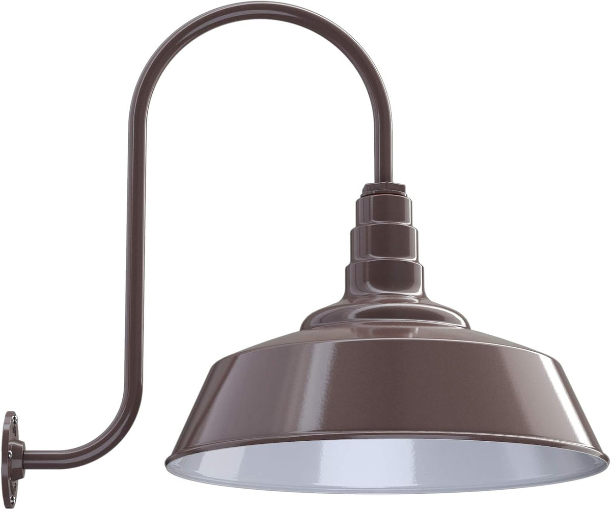 20 inch Dome Gooseneck Outdoor Wall Mounted Barn Light L350739