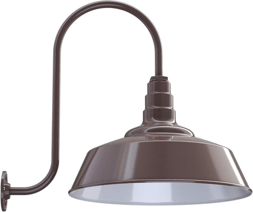 20 inch Dome Gooseneck Outdoor Wall Mounted Barn Light L350739