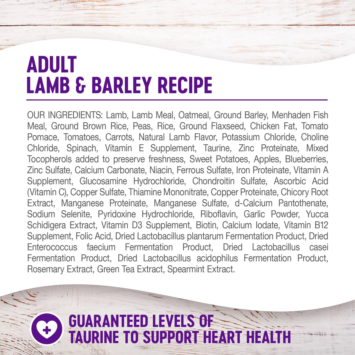 Natural Dry Dog Food, Lamb & Barley, 30-Pound Bag T557853