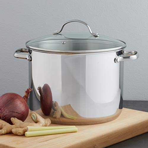 Stainless Steel Stock Pot with Lid, 8 Quart B343
