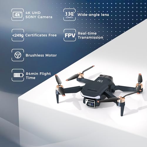 2650 ft Long Range Brushless Motor Drone with 4K HD Camera, 84 Mins Flight Time, 3 Batteries R20818