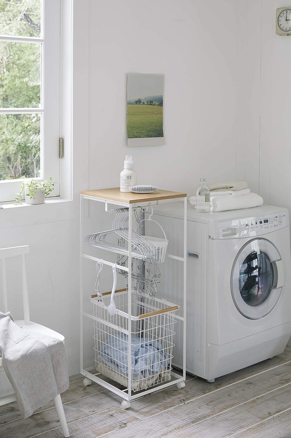White Rolling Storage Cart V5595