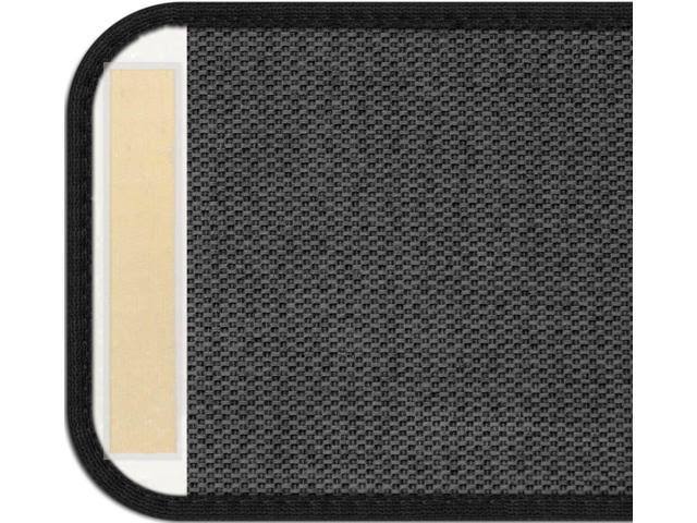 Set of 12 Black Adhesive Carpet Stair Treads Y2685