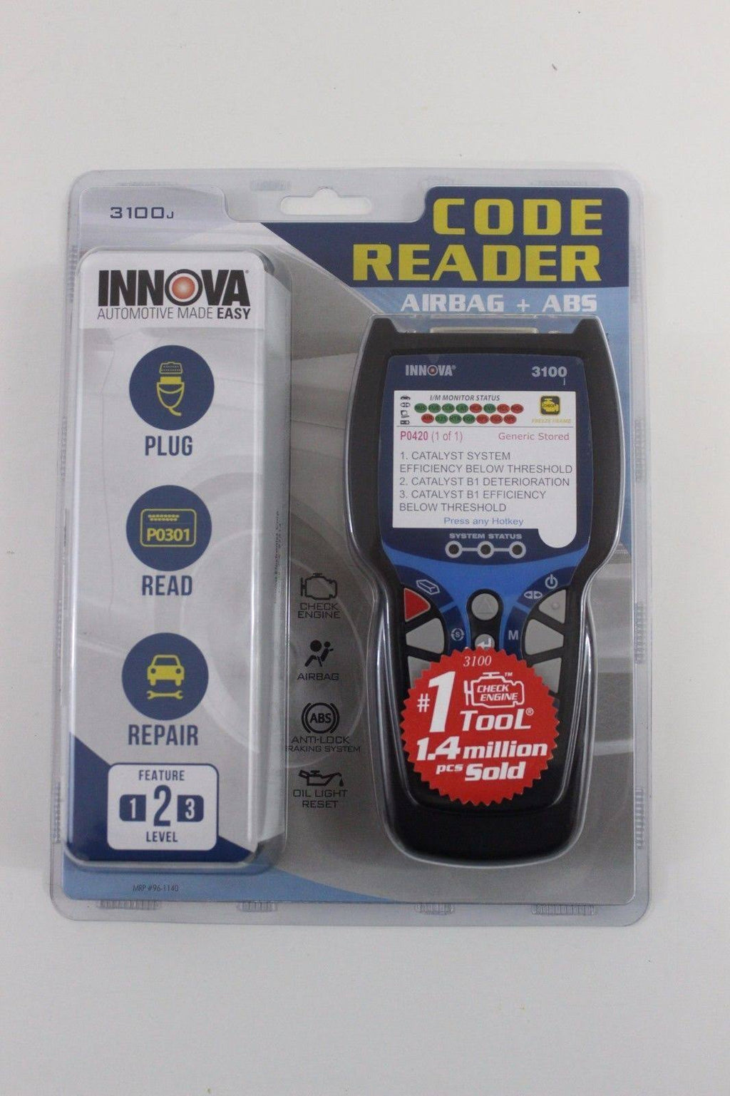 Diagnostic Code Reader Scan Tool with ABS and Srs W3772