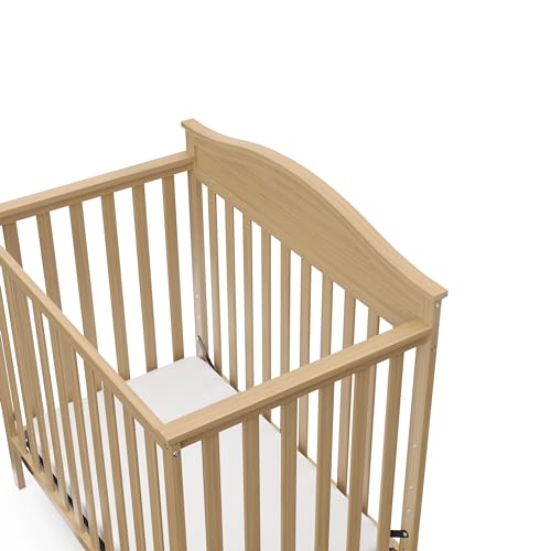 4-in-1 Convertible Mini Crib with Bonus Mattress (Driftwood) U3957