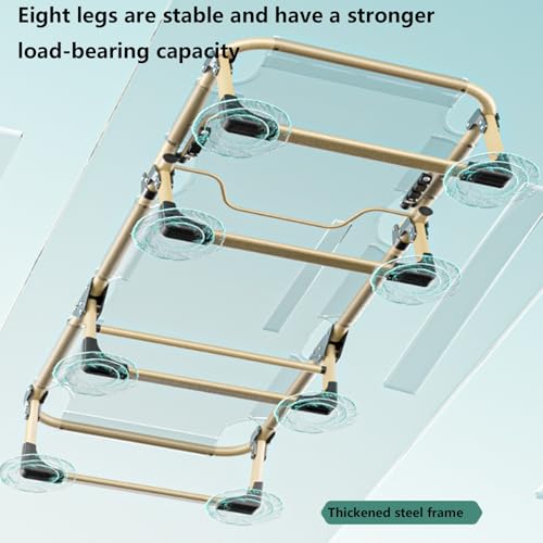 Blue Portable Folding Camping Cot with Mattress and Pillow M331