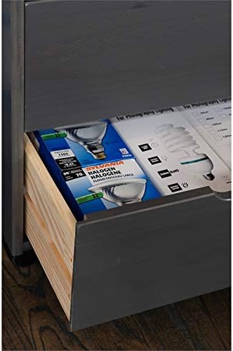 Gray Eight Drawer Wood Rolling Storage Cart O479278