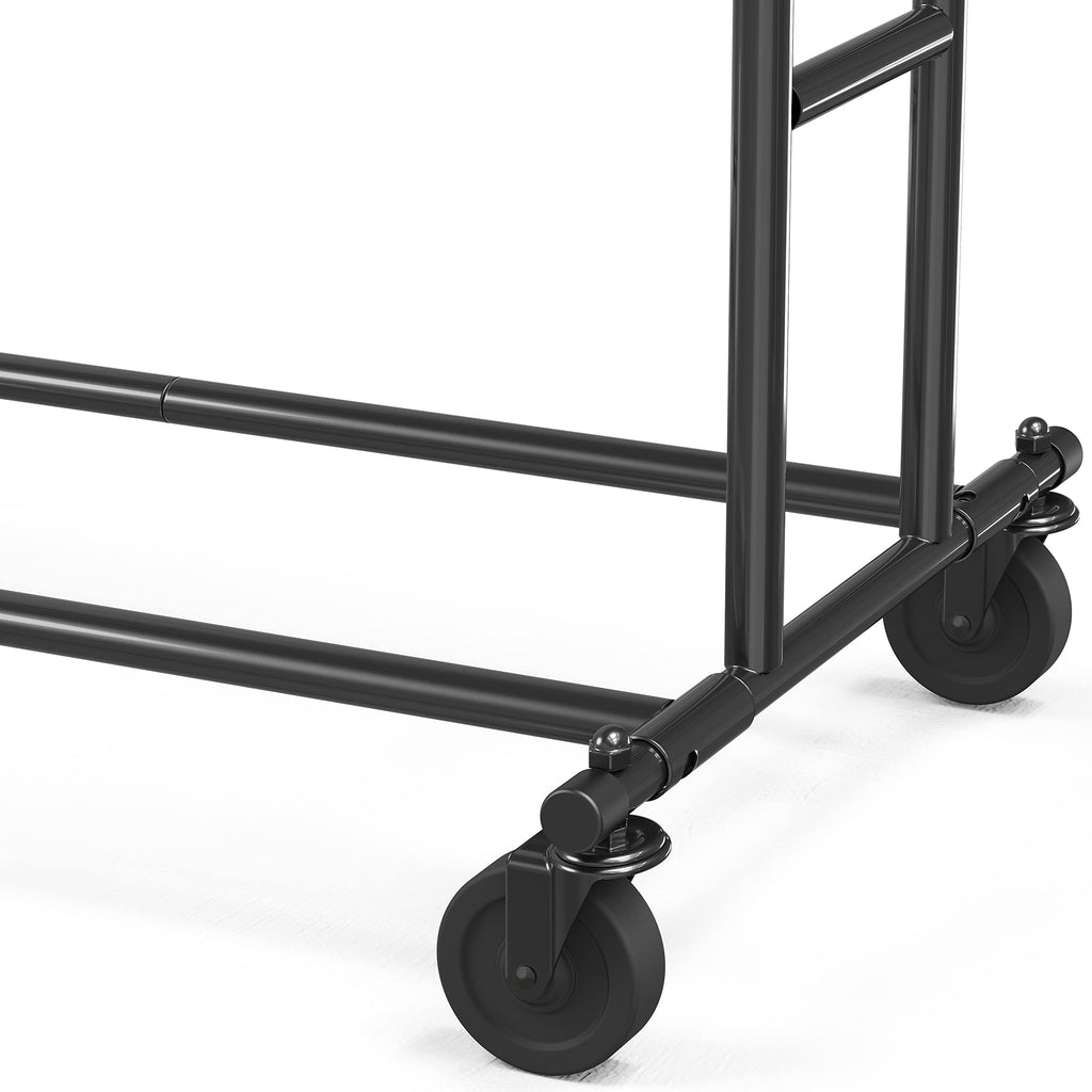 Black Double Rail Clothing Garment Rack C5438