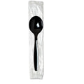 Individually Wrapped Black Plastic Spoons 1000/Carton A192819