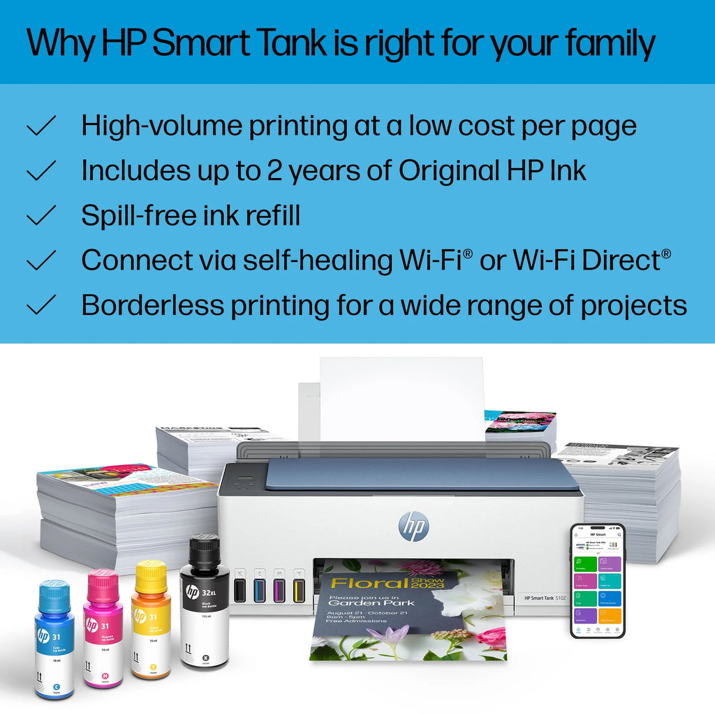 Wireless All-in-One Color Inkjet Tank Printer W710048
