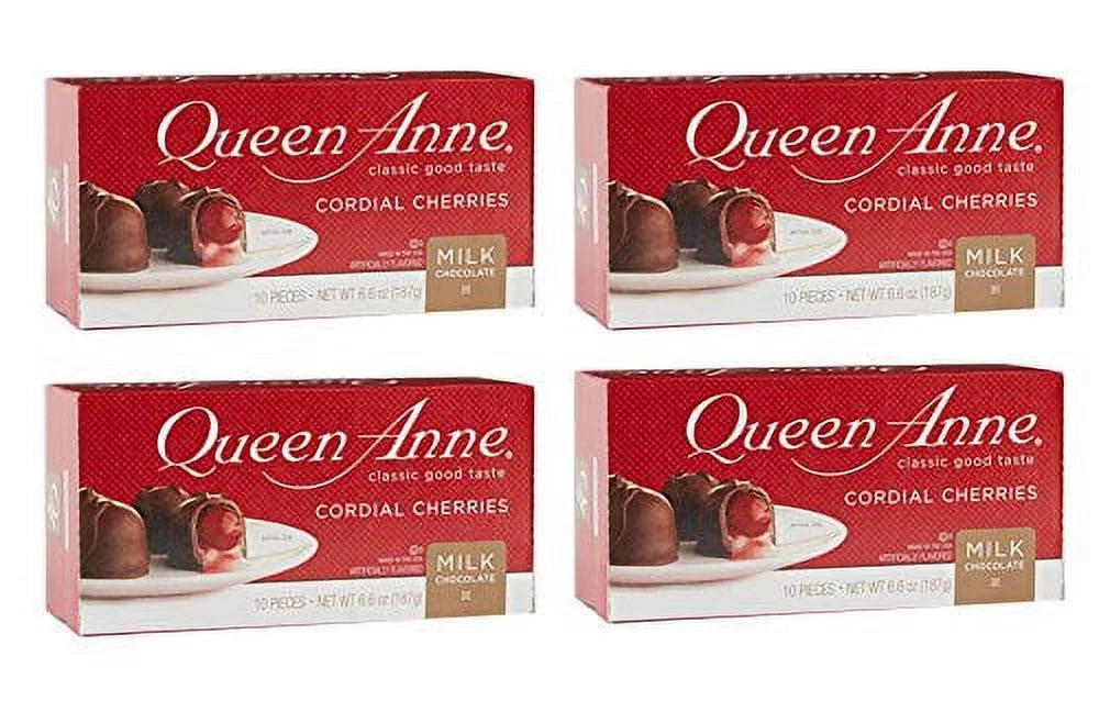 6.6 Ounces Pack of 4 Milk Chocolate Covered Cordial Cherries R4102