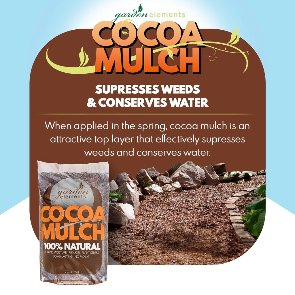 100% Natural Cocoa Bean Shell Mulch 2 CF Bag G9834