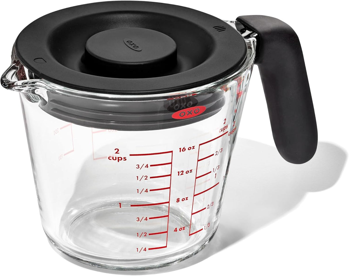 2 Cup Glass Measuring Cup With Lid N9068