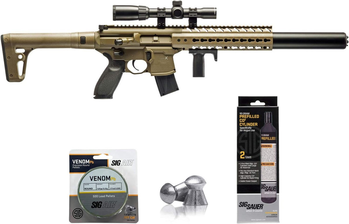 .177 Cal CO2 Powered Air Rifle with 1-4x24 Scope T673476