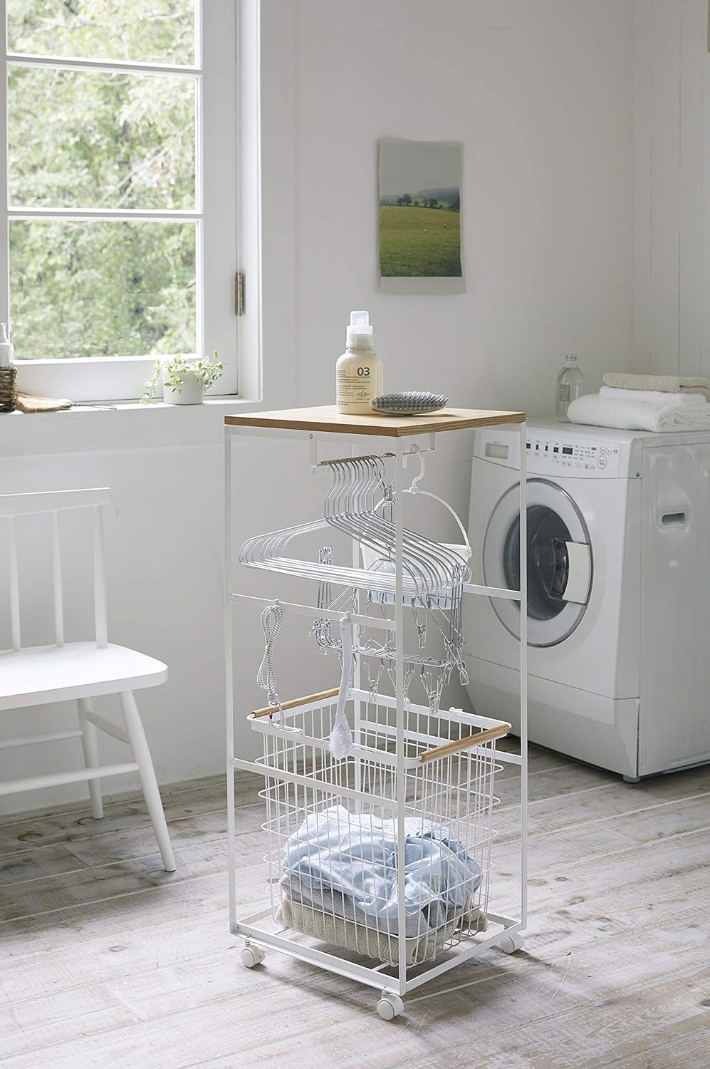 White Rolling Storage Cart V5595