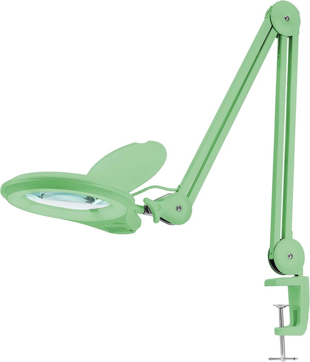 1,200 Lumens Super LED Magnifying Lamp with Clamp, 5 Diopter, Dimmable, 5 Inches Lens, White O686