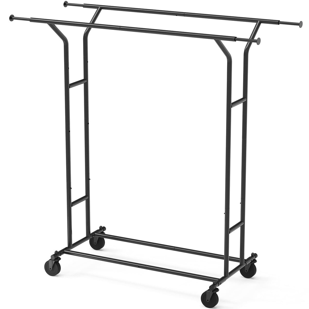 Black Double Rail Clothing Garment Rack C5438