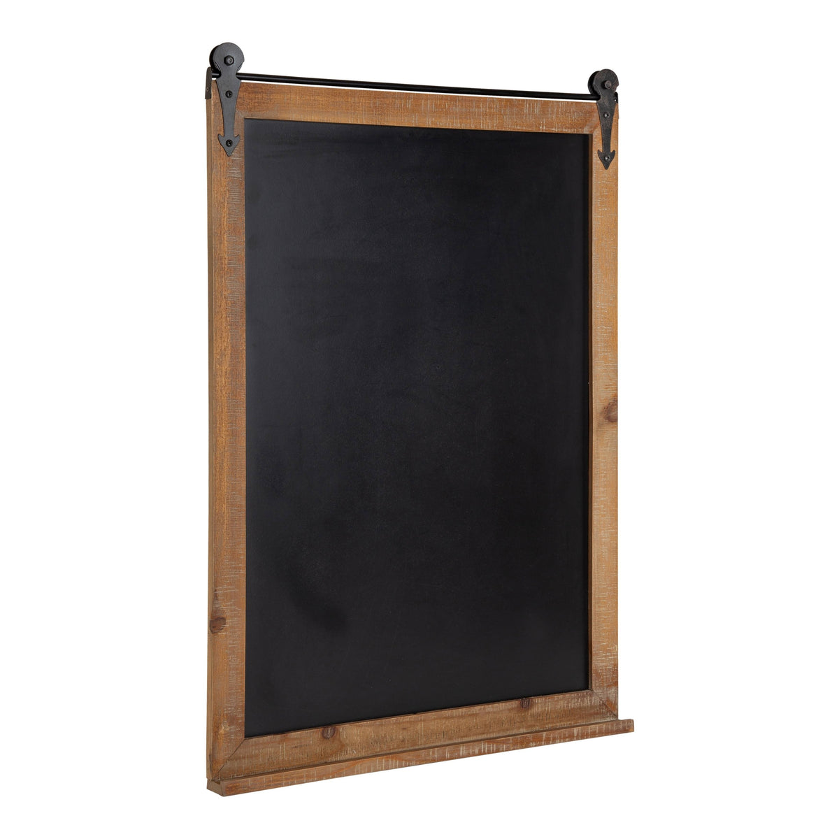 Rustic Brown Barn Door Wood-framed Chalkboard Z64435