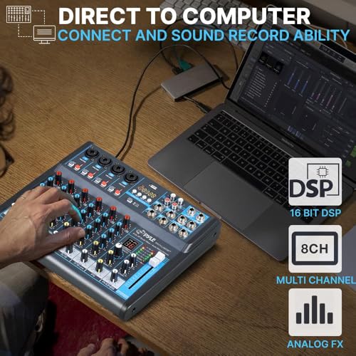 8 Channel Digital USB Bluetooth Audio Mixer I5960