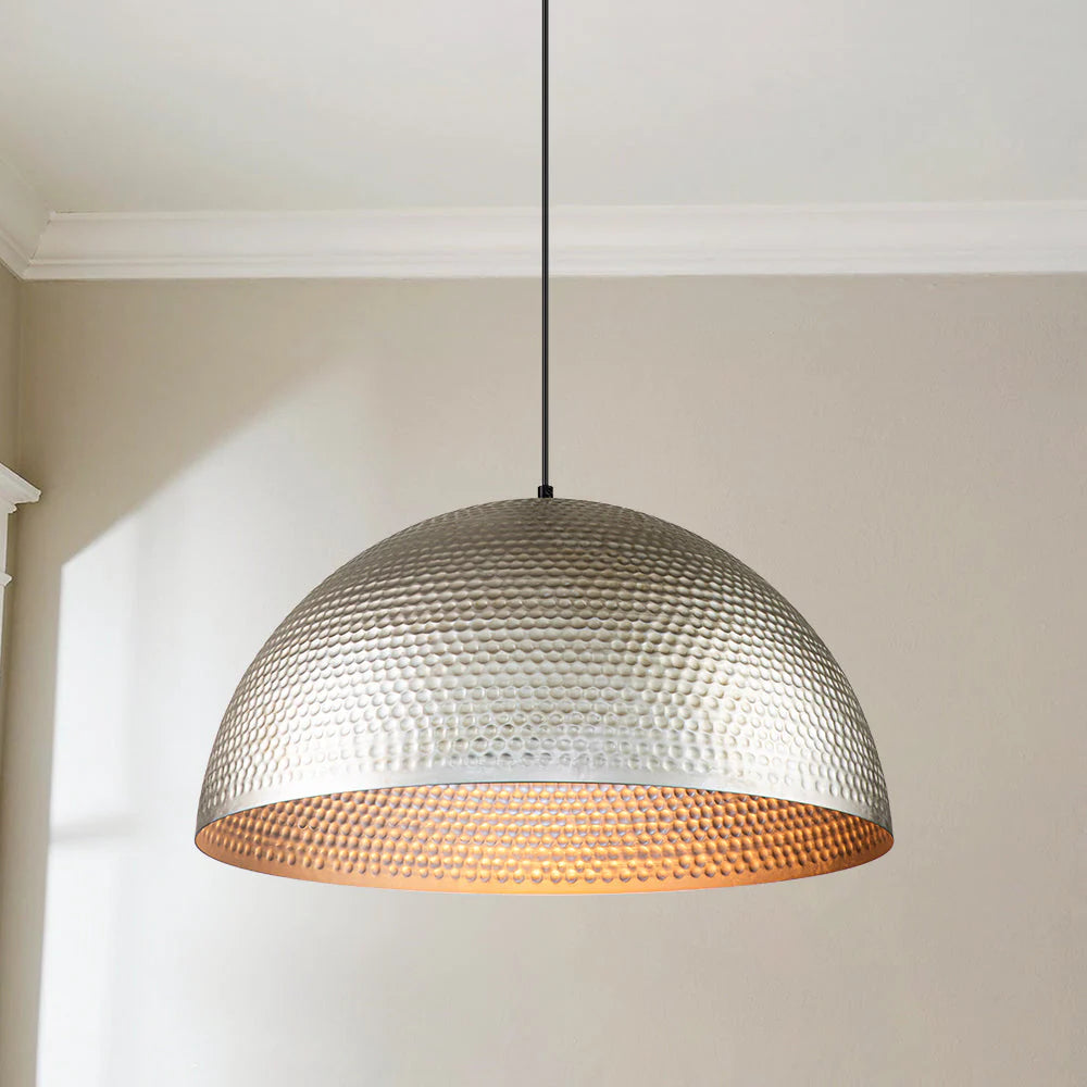 Hammered Metal Dome Farmhouse Pendant A68169