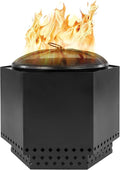 23.5 Inch Smokeless Wood Burning Fire Pit with Stand, Spark Screen, & Cover Z9355