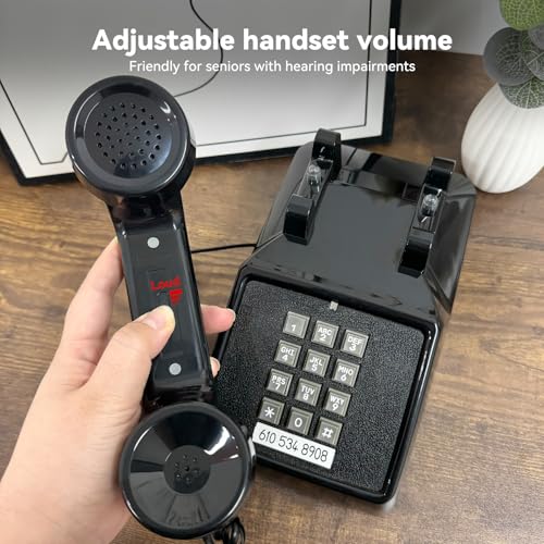 Beige Corded Retro Analog Desk Phone S45004