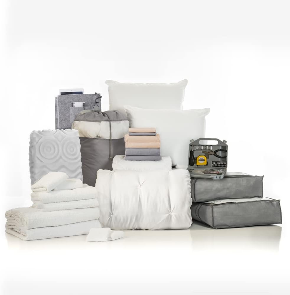 Twin XL 25-Piece Bedding Bath Set with Trunk T91156
