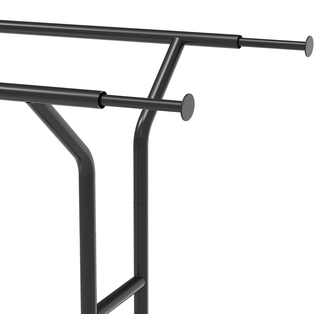 Black Double Rail Clothing Garment Rack C5438