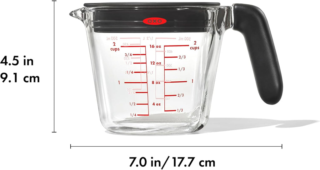 2 Cup Glass Measuring Cup With Lid N9068